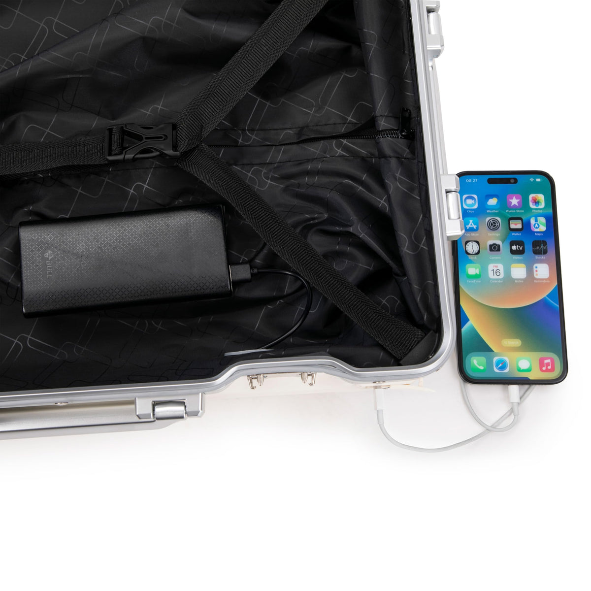 20 In Aluminum Frame ABS Hard Shell Carry On Luggage J1524