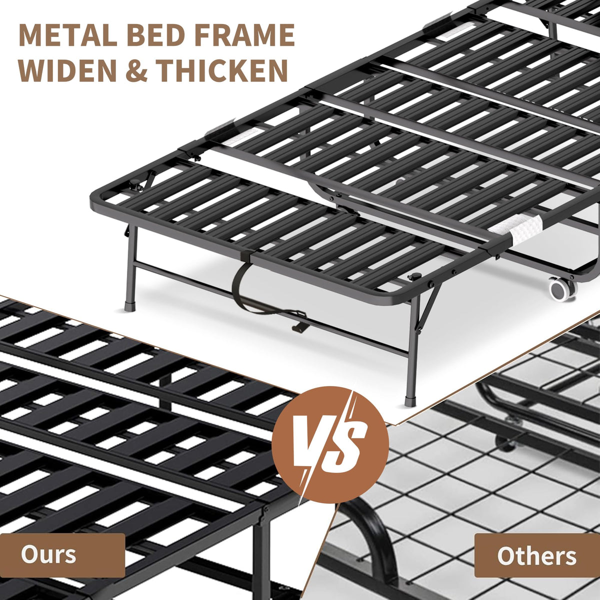 Folding Bed with Mattress & Headboard O443