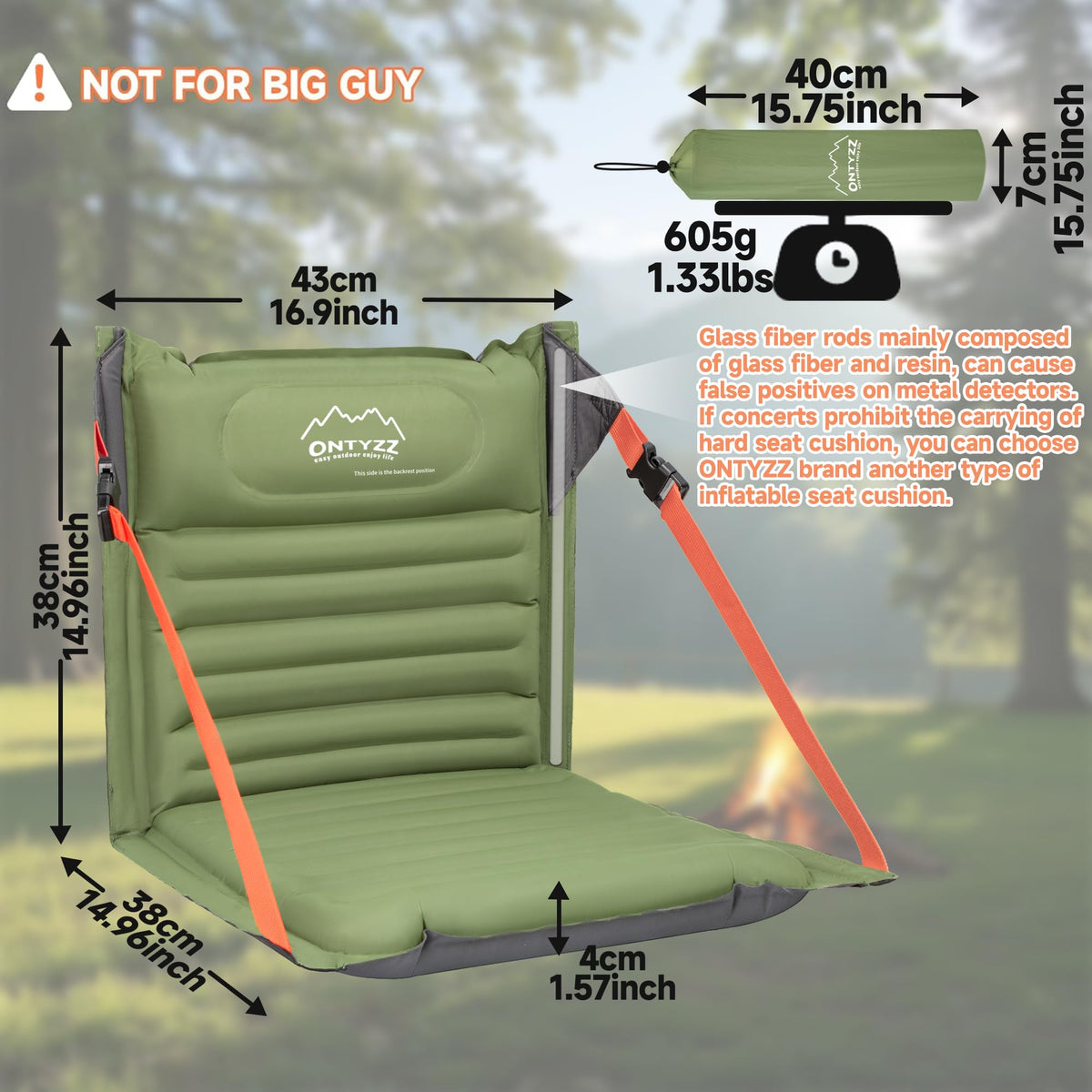 Inflatable Portable Folding Stadium Seat H64968
