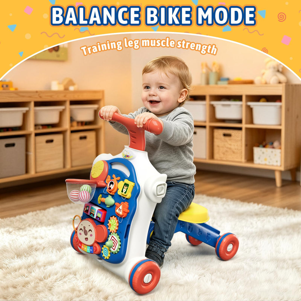 Blue 5 in 1 Baby Push Walker I701684