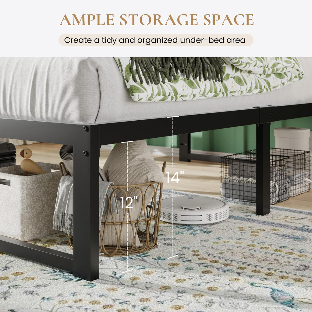 14 Inch Heavy Duty Twin Metal Bed Frame A2133