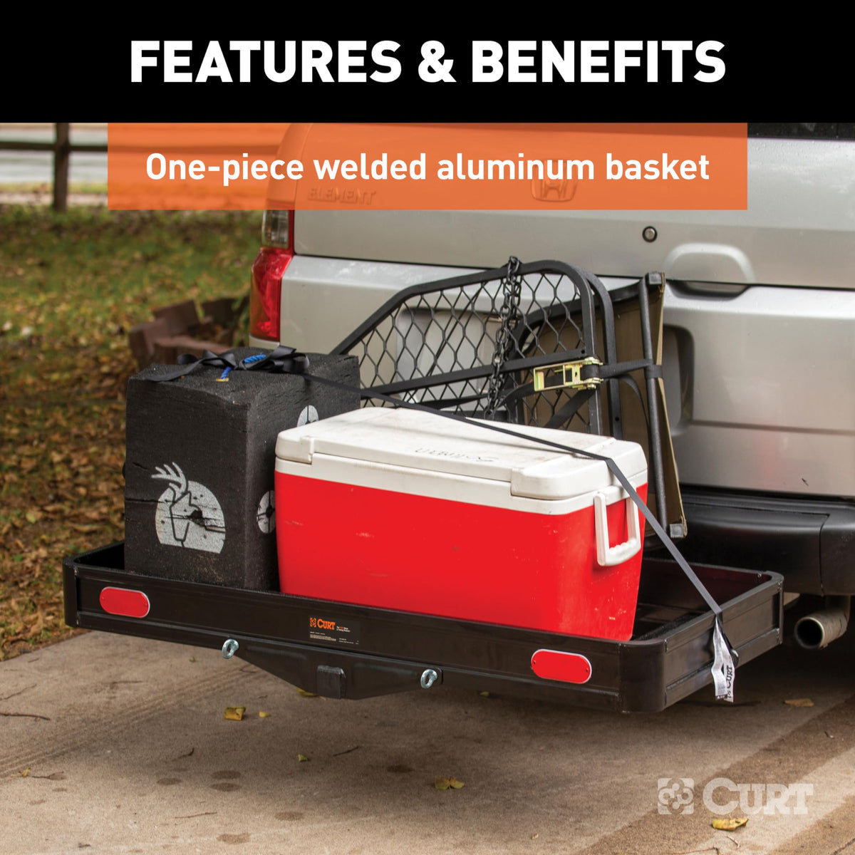 Black Aluminum Hitch Cargo Carrier I6002