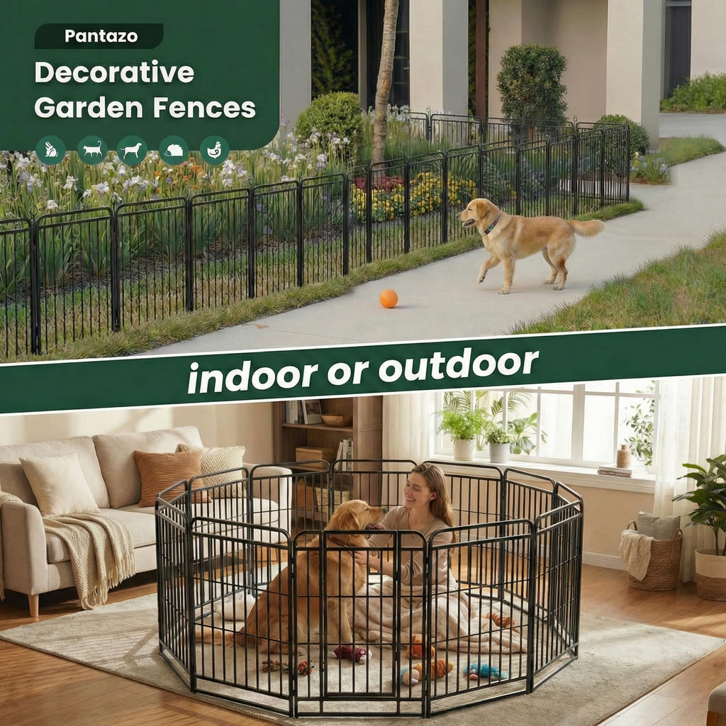 16 Panels 40'' Rustproof Metal Dog Playpen Q7728