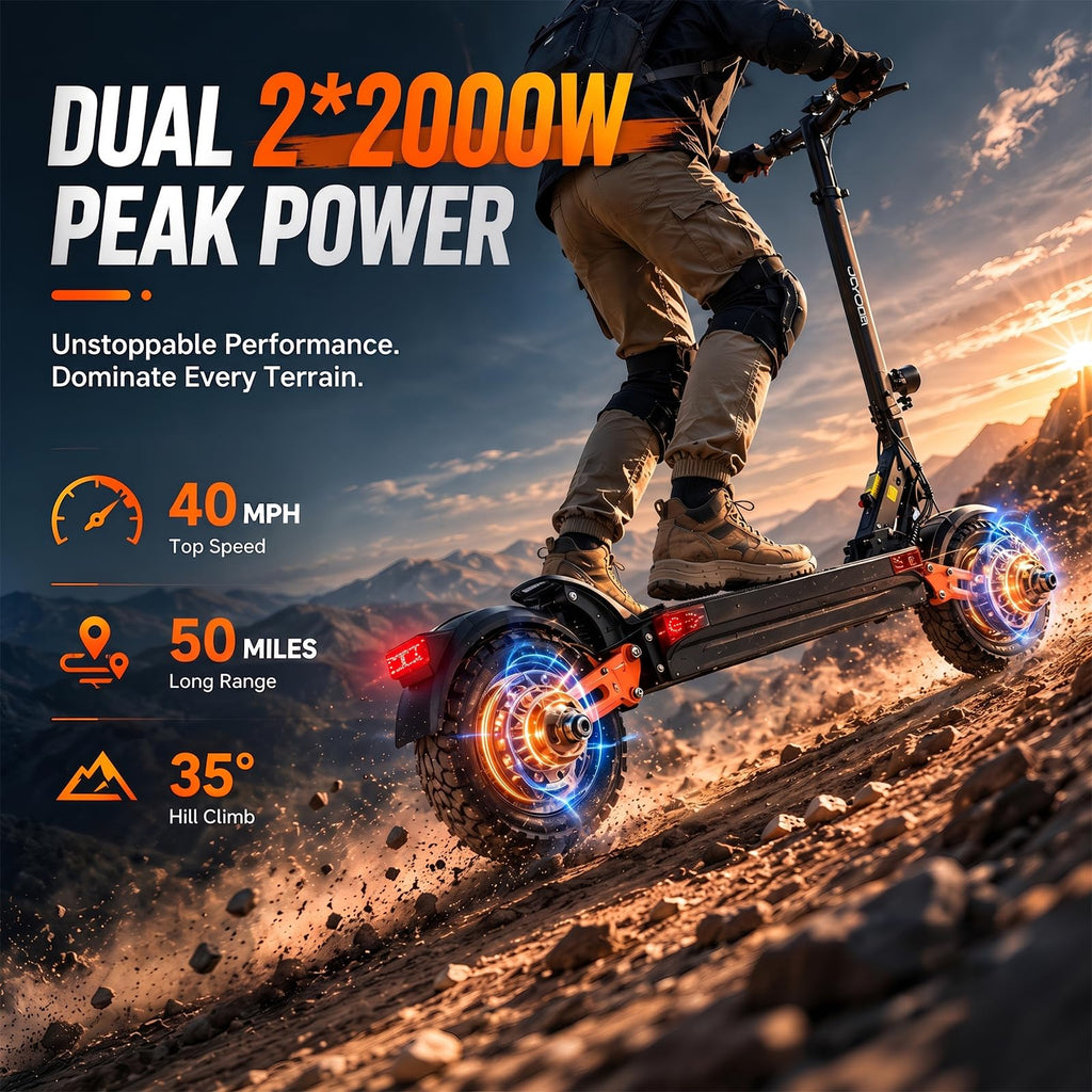 5600W Motor 46 MPH 27Ah Battery 10" Off Road Foldable Electric Scooter W394549