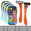 28 Pcs Mens Razors Set 5 Blade Refillable Shaving Kit A871