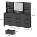 9 Drawer Dresser with LED Mirror E9365