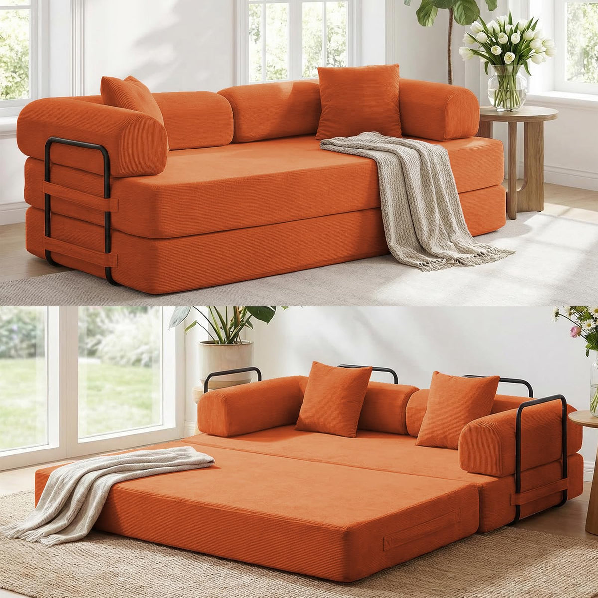 4-in-1 King Convertible Floor Sofa Bed L714