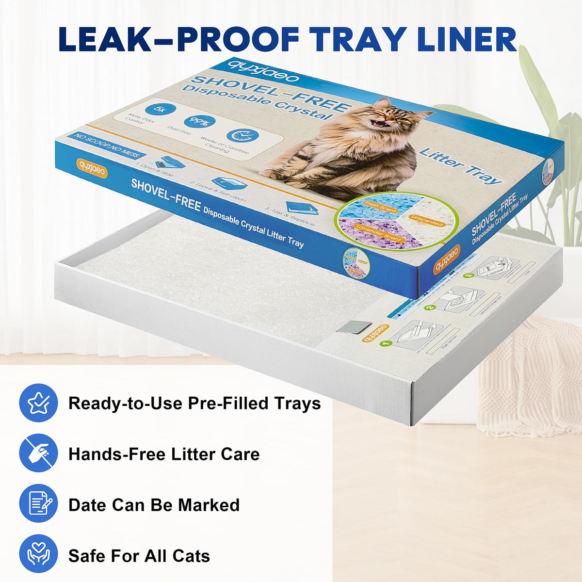 Crystal Cat Litter Tray Refill White 6-Pack R36795