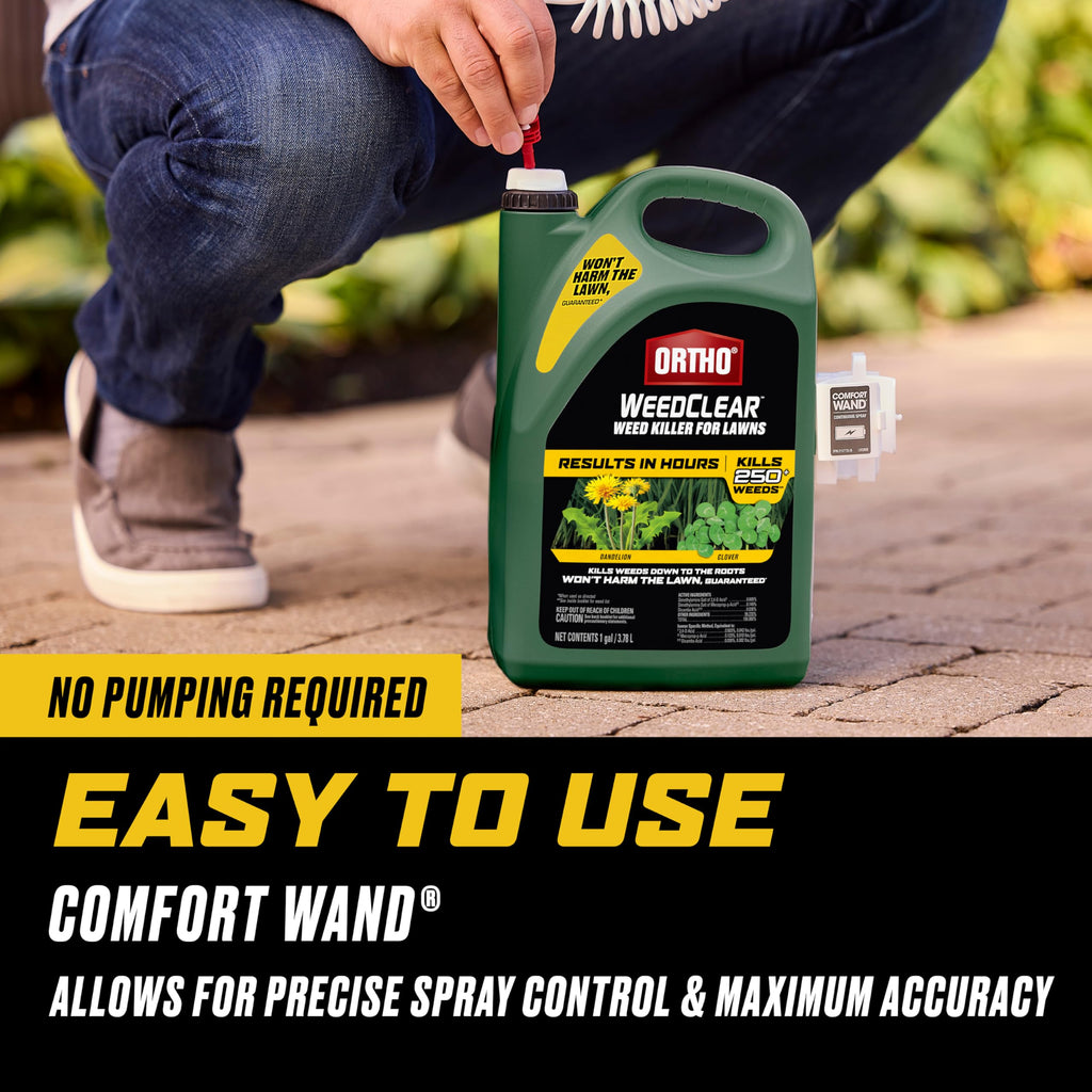 Ortho WeedClear Weed Killer for Lawns with Comfort Wand, 1 gal. B7293