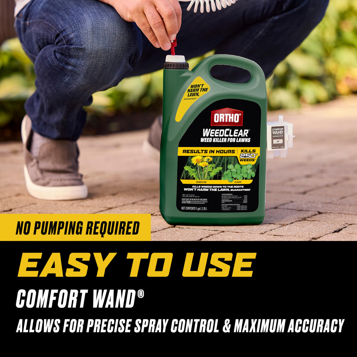 Ortho WeedClear Weed Killer for Lawns with Comfort Wand, 1 gal. B7293