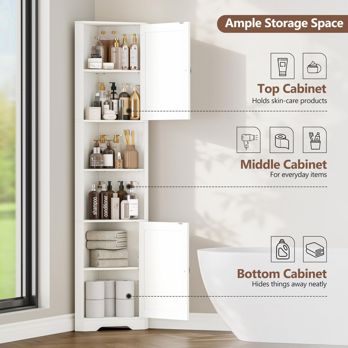 6-Tier Corner Storage Cabinet X89293