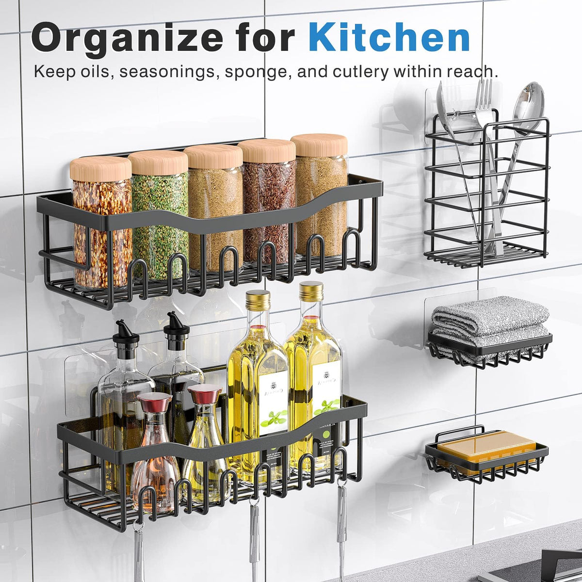 5 Pack Rustproof Stainless Steel Shower Caddy X754