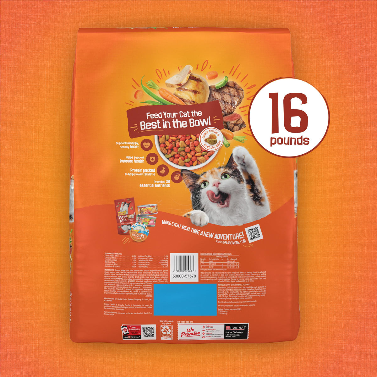 Dry Cat Food 16 lb Bag K1095