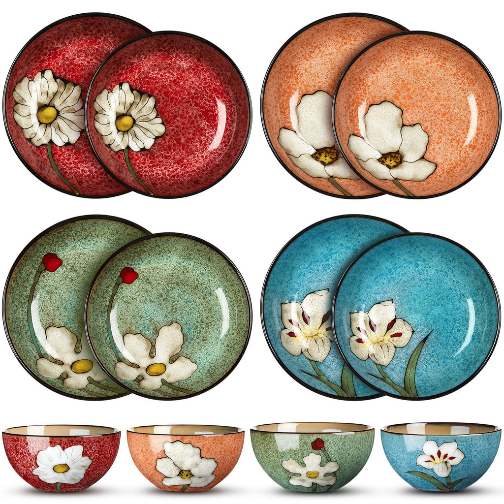 12 Pcs Floral Ceramic Dinnerware Set for 4 M176