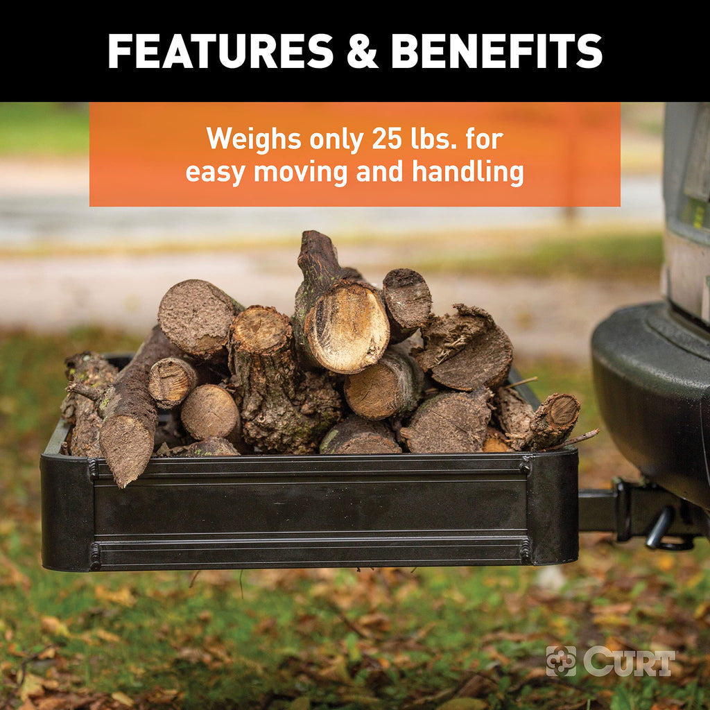 Black Aluminum Hitch Cargo Carrier I6002
